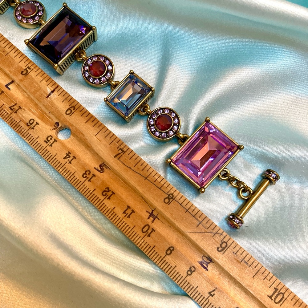 Heidi Daus Multicolor Gem Bracelet New 7.5-9” - Picture 7 of 9
